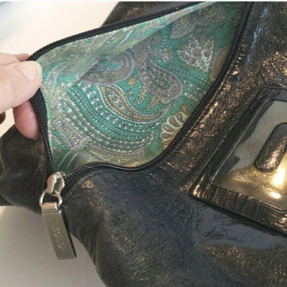 HOBO  Madeline Fold Over Distressed Leather Clutch - Picture 14 of 14